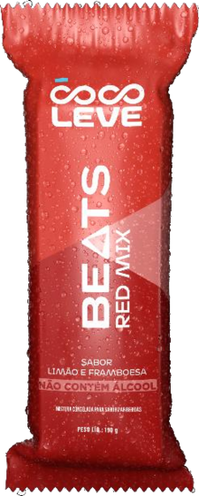 Gelado Beats Red Mix — limão e framboesa — Coco Leve